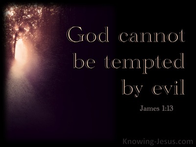 James 1:13 God Cannot Be Tempted By Evil (black)